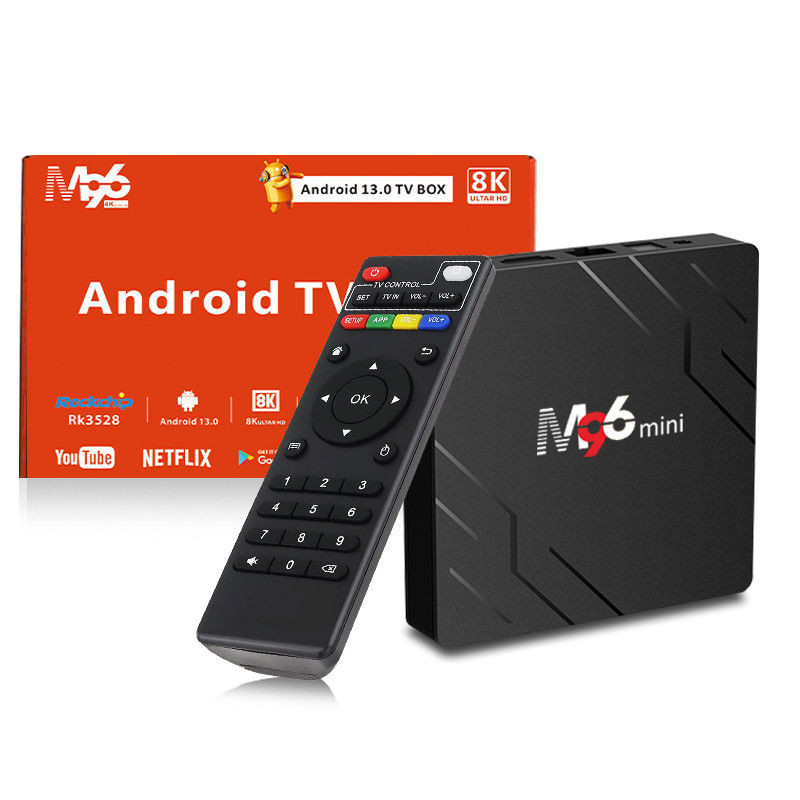 La boîte de télévision intelligente durable M96 Mini H.265 4K 75fps 10 Bit 2.4G 5G BT5.0WIFI6