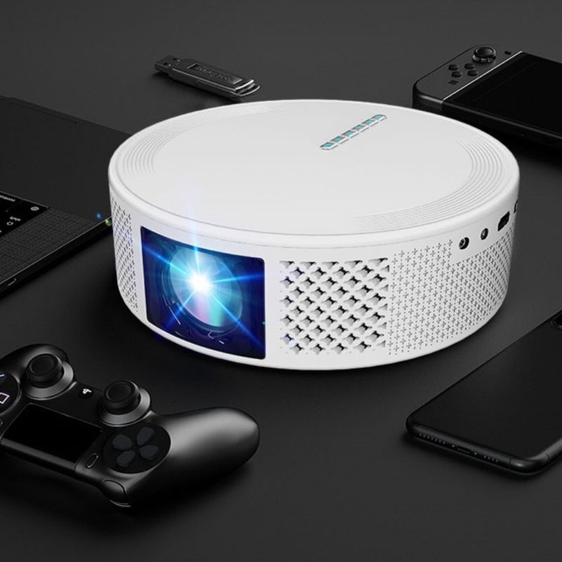 Projecteur de cinéma rond durable Petit projetteur LED LED mini HD Android
