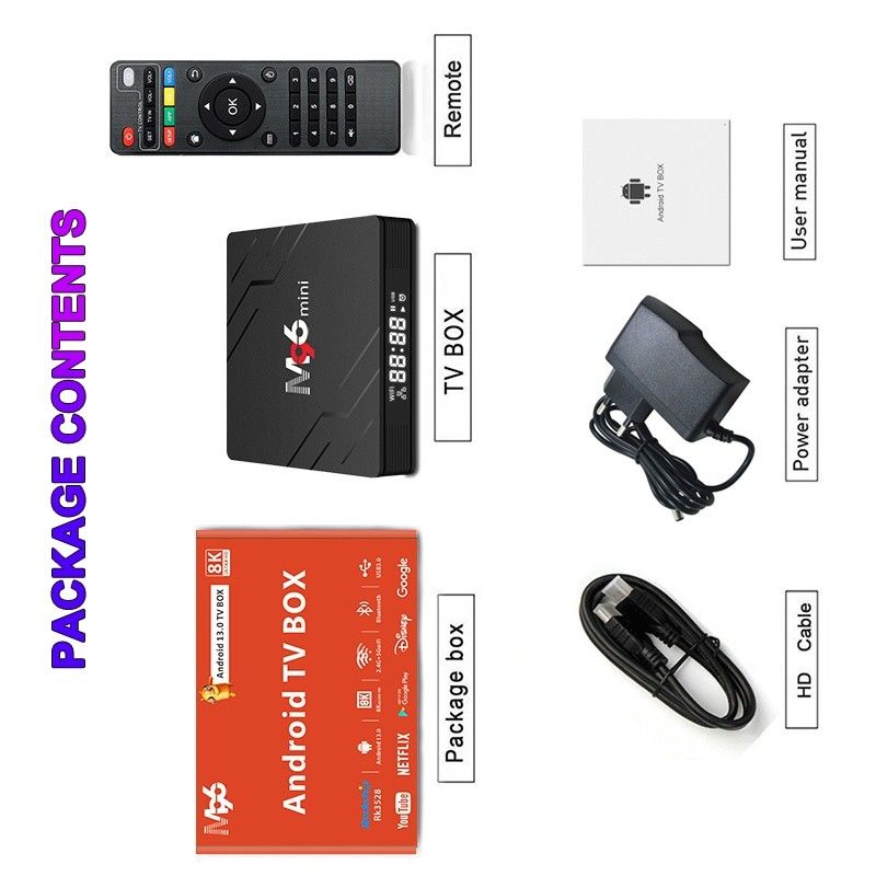 HDMI 2.1 Smart Media Box Durable, Portable Android TV Box Pour les téléviseurs intelligents