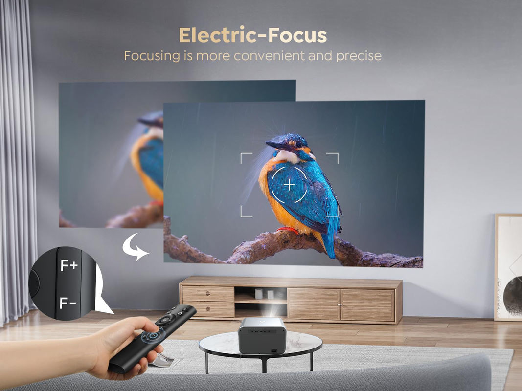 Android 9.0 Nouveau produit Focalisation électrique LED+LCD Projecteur HDMI 200 lumens