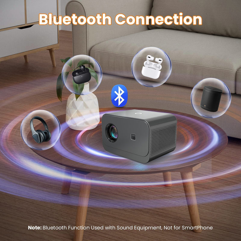 Android 9.0 Nouveau produit Focalisation électrique LED+LCD Projecteur HDMI 200 lumens