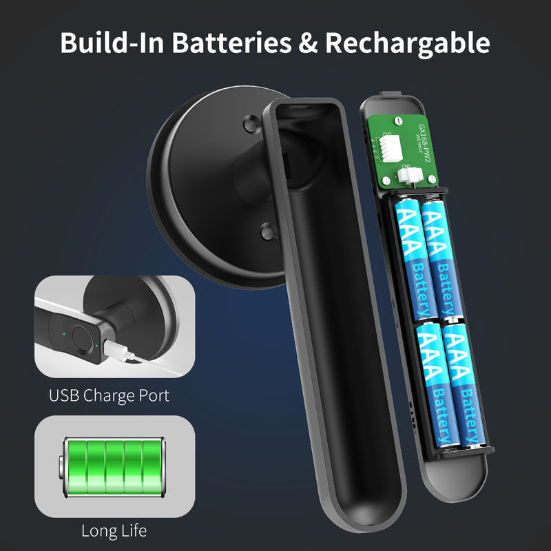 Fermeture de porte à empreinte digitale, verrouillage de porte sans clé avec poignée, verrouillage de porte biométrique, 100 empreintes digitales