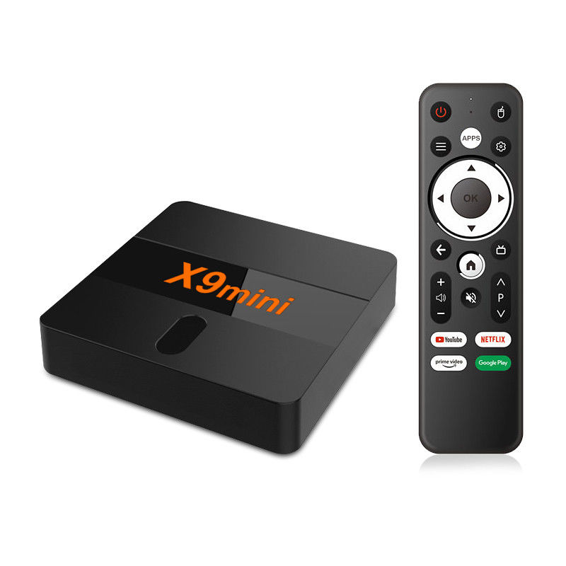 Android 9.0 TV Box télécommande IR vocale 1 Go / 8 Go Prise en charge de l'application intelligente