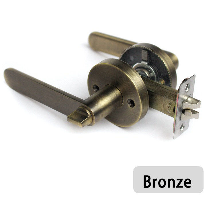 KZ01 alliage de zinc lourd triple levier verrouilleur porte verrouilleur à bille intérieur chambre à coucher porte verrouilleur salle de bain en acier inoxydable