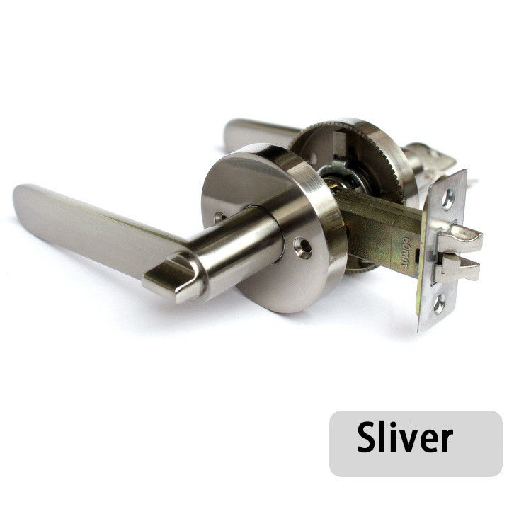 KZ01 alliage de zinc lourd triple levier verrouilleur porte verrouilleur à bille intérieur chambre à coucher porte verrouilleur salle de bain en acier inoxydable